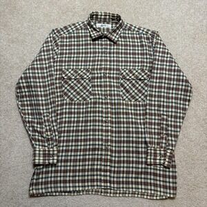Vtg Levi's Shirt Mens Large Multicolor Plaid Flannel Button Up LS Western Cowboy